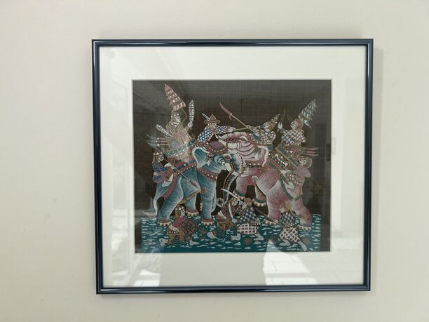 Bild aus Bangkok, gerahmt, ca. 37x40cm, September 1994, neuwertig