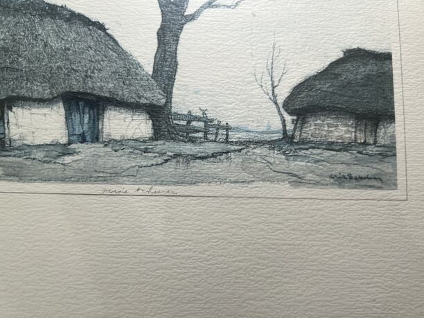 Aquarell (Repro) Art.-Nr. 433 von Becksteen, ca. 36x36cm, Holzrahmen, neuwertig (Bild 5)