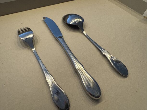 WMF Cromargan Besteckset - 9 Gabeln, 12 Messer, 10 Löffel, Silber, Edelstahl