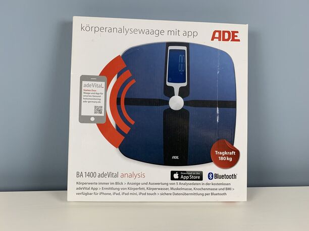 ADE Körperanalysewaage FITvigo BA 1600 in Blau, Tragkraft bis 180 kg, neuwertig (Bild 2)