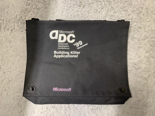 Microsoft Tasche ADC '99 Hannover - Schwarz - Sammlerstück - Gebraucht