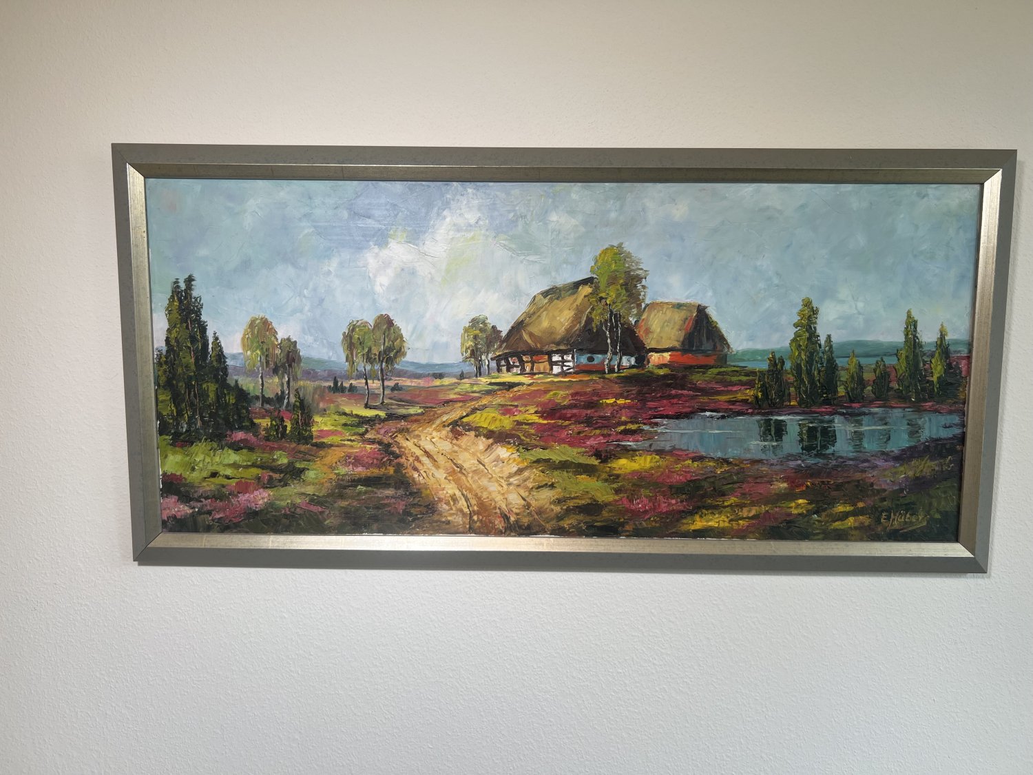 Bild / Wandbild E. Hübers 46x96cm, Landschaftsmotiv, neuwertig Bild / Wandbild E. Hübers 46x96cm, Landschaftsmotiv, neuwertig